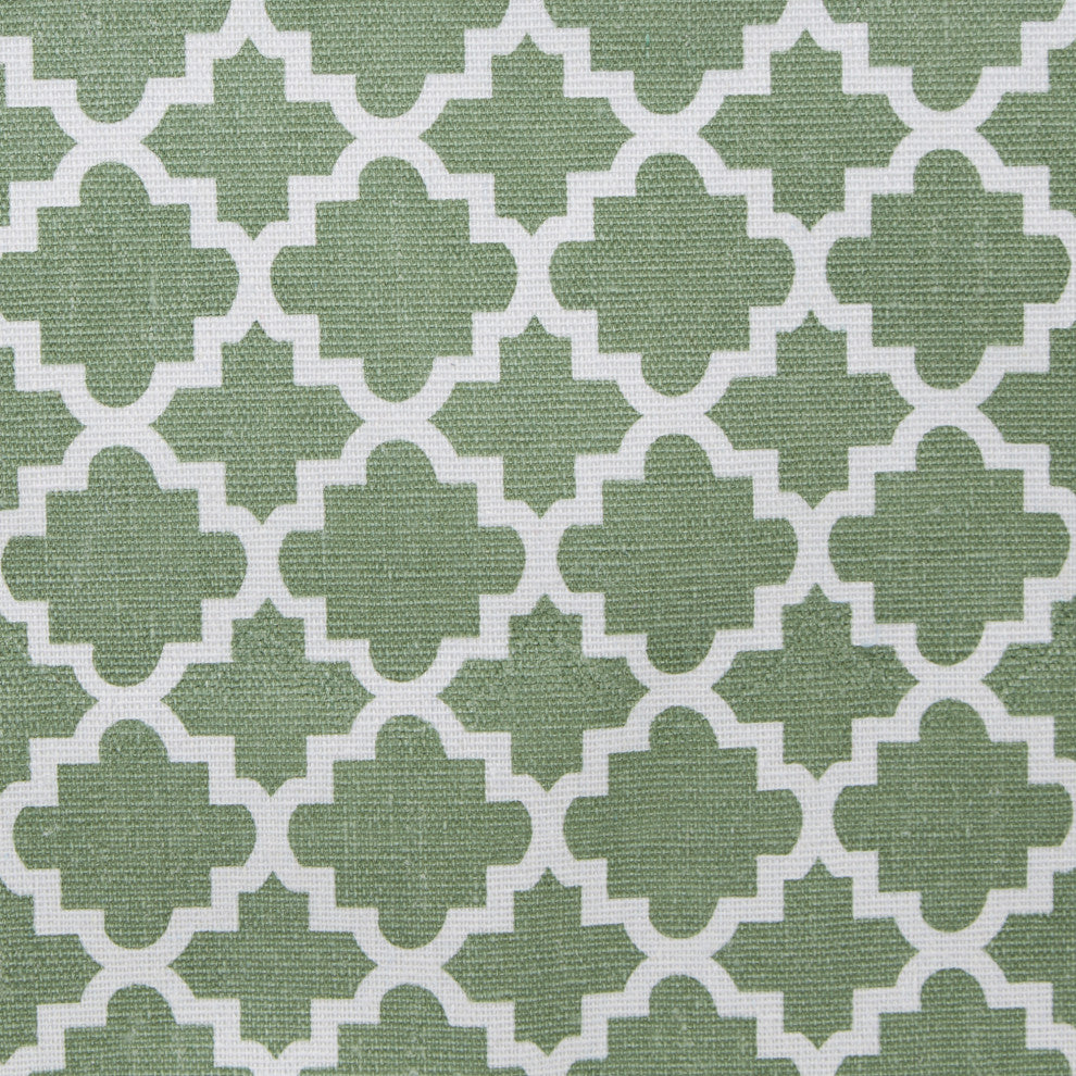 Cotton Polyester Laundry Bin Lattice Artichoke Green Rectangle Large, Set of 2
