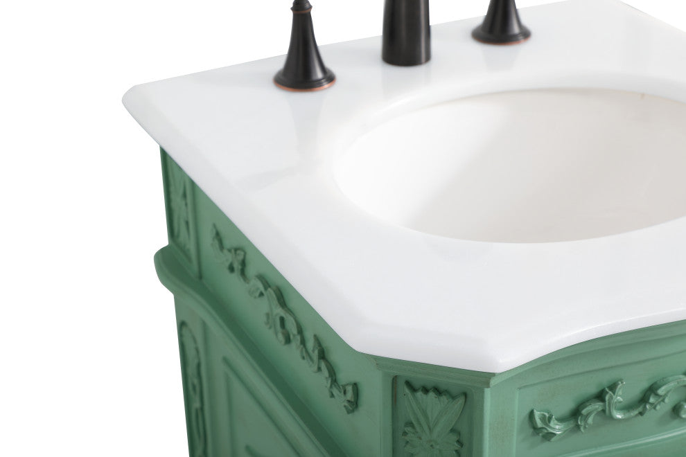 Bathroom Vanity, Vintage Mint, 19", Single Sink