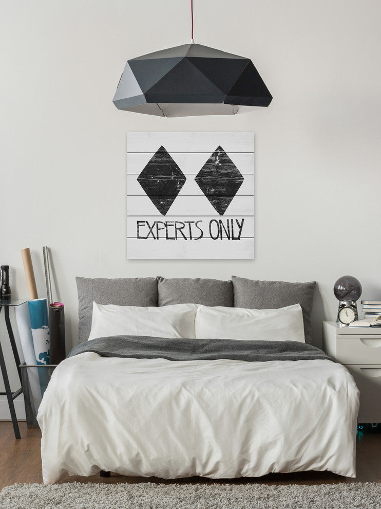 "Experts Only" Painting Print on White Wood, 24"x24"
