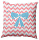Chevron Bow Decorative Throw Pillow, Pink Icing, 16"x16"