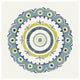 "Lakai Circle II Blue and Yellow" Paper Print by Kathrine Lovell, 20"x20"