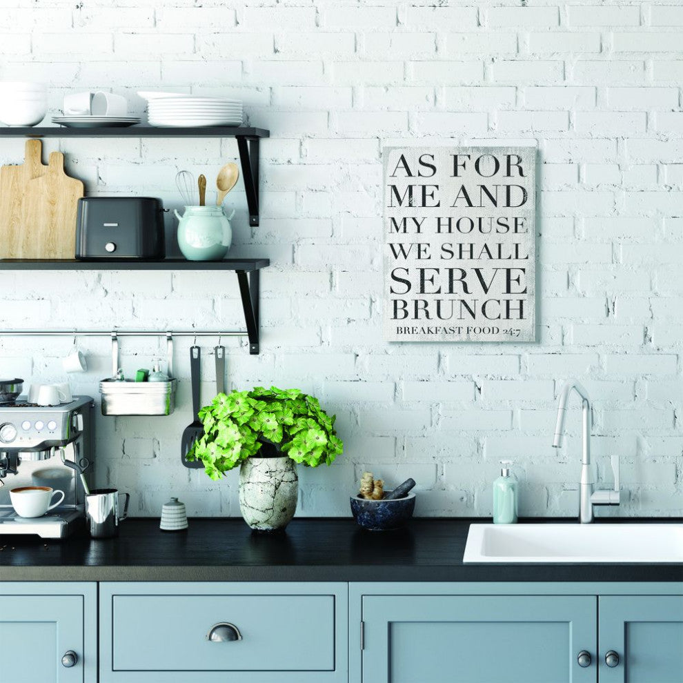 Stupell Industries Shall Serve Brunch Funny Family Kitchen Word Design, 16 x 20