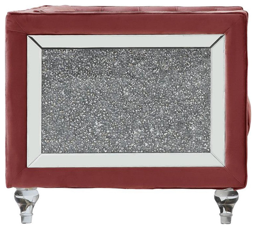 Lv00329, Chair, Pink Velvet, Heiberoii