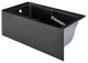 Voltaire Acrylic Alcove Integral Armrest Bathtub with Apron, Matte Black, 60"x32