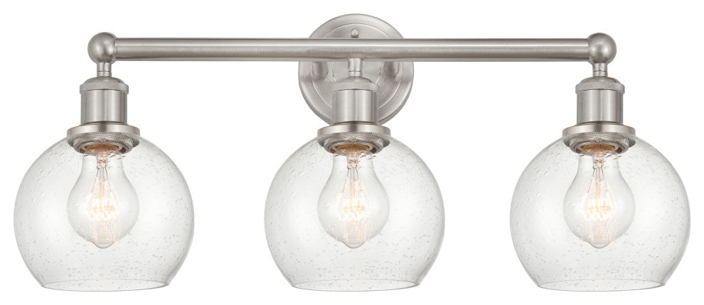 Innovations 616-3W-SN-G124-6 3 Light Bath Vanity Light, Brushed Satin Nickel