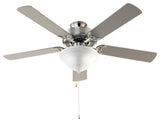 3 Light Ceiling Fan, Brushed Nickel