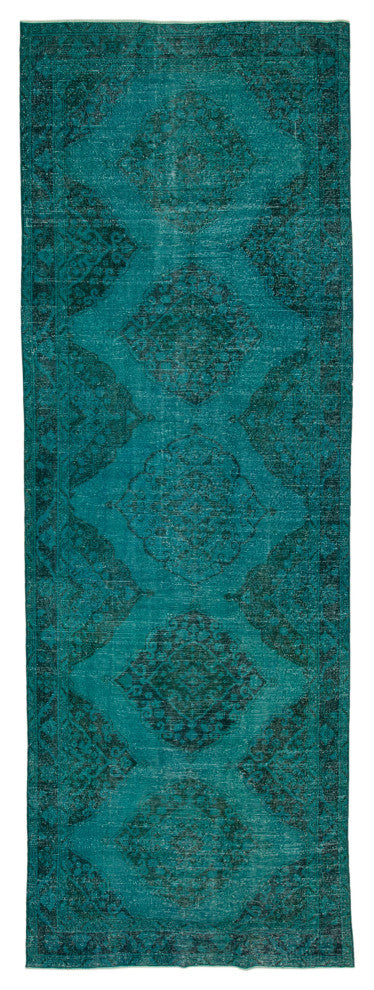 Rug N Carpet - Handwoven Oriental 4' 6" x 13' 4" Antique Runner Rug