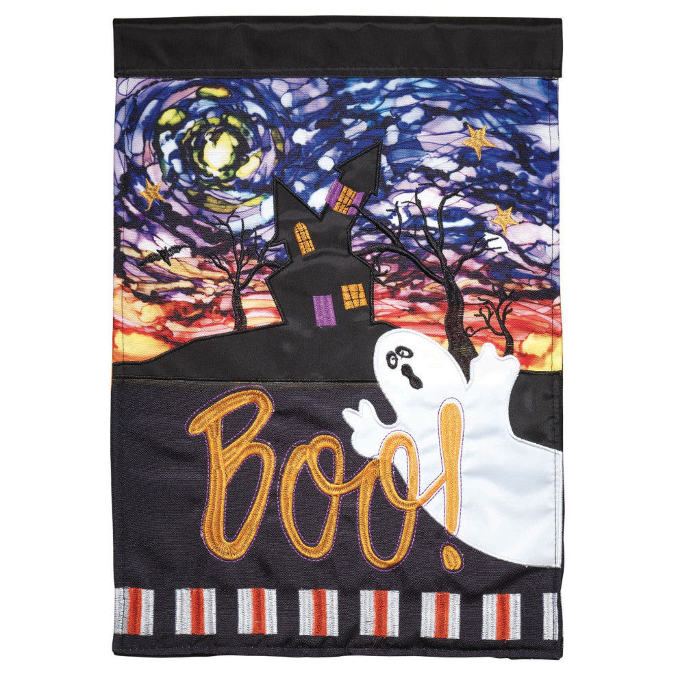 Haunted House Double Applique Flag