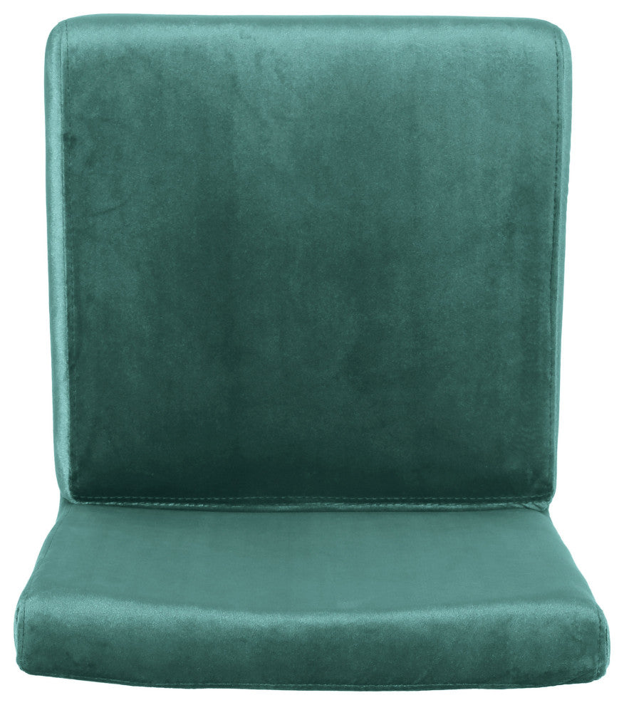 GDF Studio Lexi Modern Glam Velvet Barstools, Set of 2, Turquoise