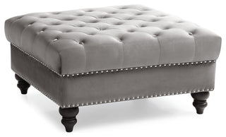 Nola Ottoman, Dark Gray