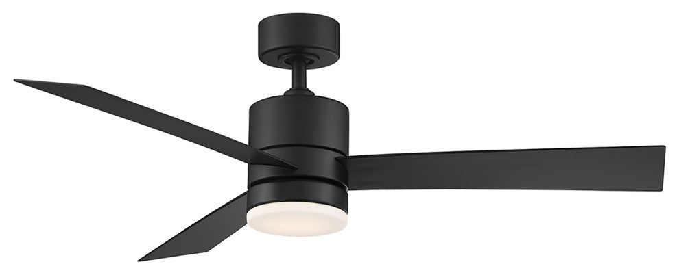 Axis 3-Blade Smart Ceiling Fan 52" Matte Black, 2700K LED Kit