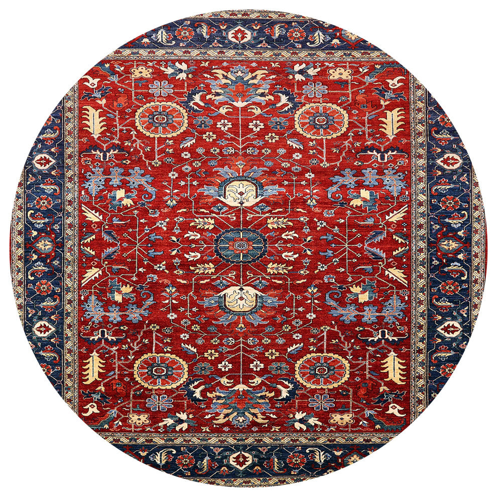 Ahgly Company Indoor Round Mid-Century Modern Area Rugs, 8' Round