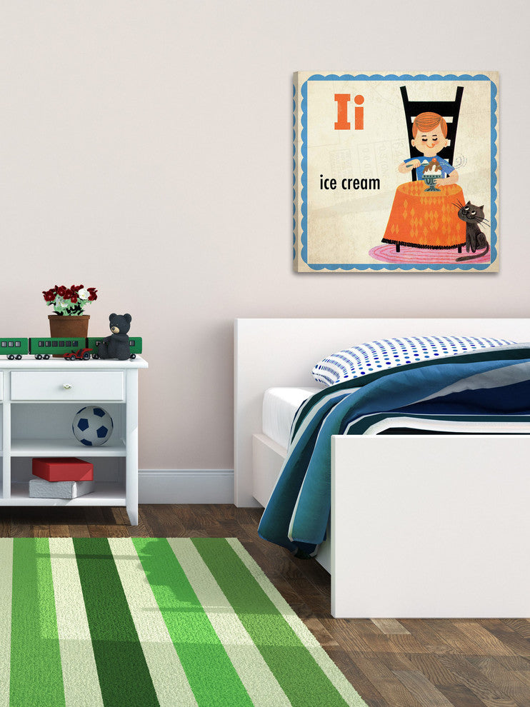 "Ice Cream" Painting Print on Canvas by Curtis