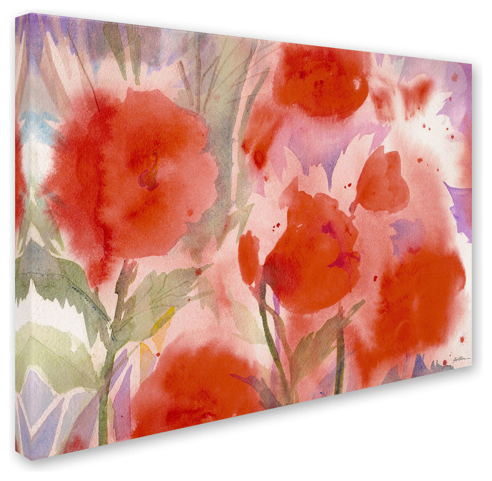 'Crimson Field' Canvas Art by Sheila Golden