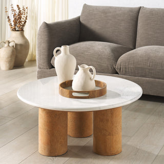 Safavieh Couture Marilynn Cork Coffee Table, White/Cork