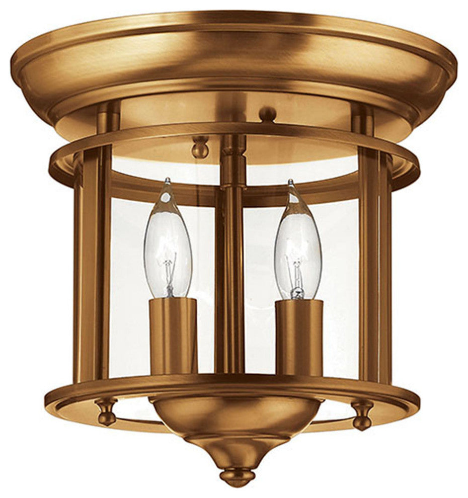 Hinkley Gentry Extra Small Flush Mount, Heirloom Brass