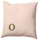 26"x26" Modern Monogram Decorative Throw Pillow, Olive