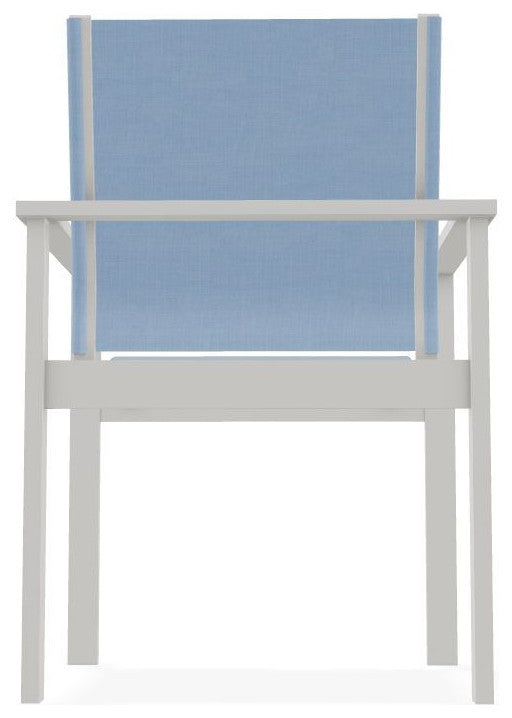 Tribeca Sling Outdoor Stackable Armchair, Sky/Snow