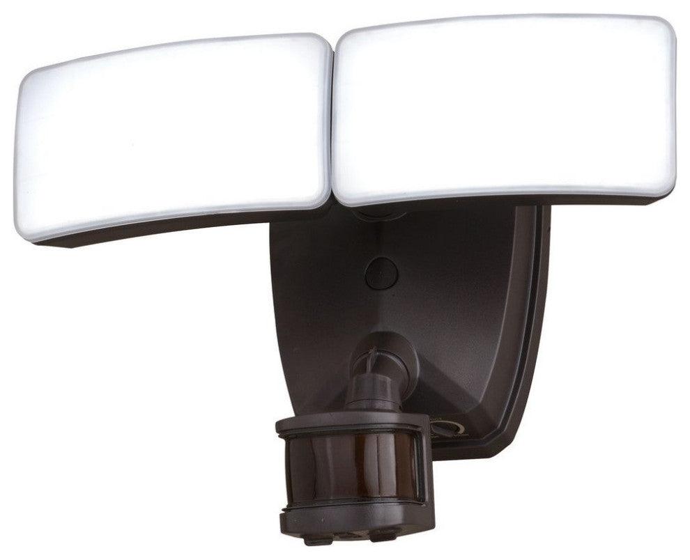Zeta 2 Light LED Outdoor Motion Sensor Security Flood Light Bronze