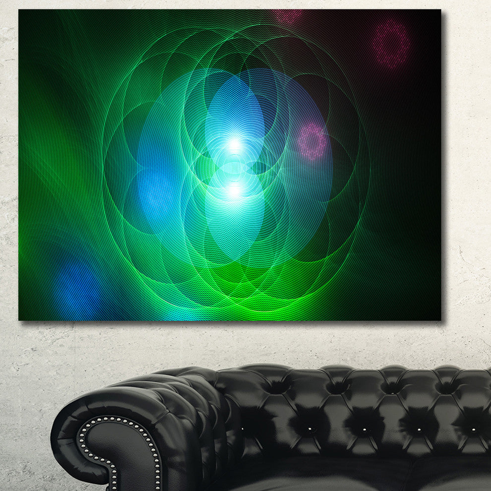 Merge Colored Spheres., Oversized Abstract Canvas Art Print, 60x40