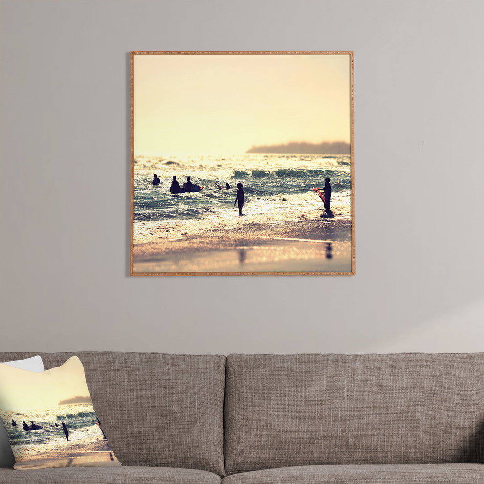 Deny Designs Shannon Clark Sunset Surfers Framed Wall Art