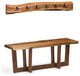 Berkshire Natural Live Edge 48" Bench With Coat Hook Set