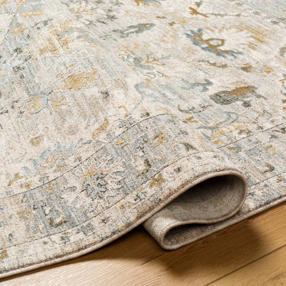 Surya Dresden DRE-2308 Machine Woven Area Rug, Off-White, 10' x 13'11"