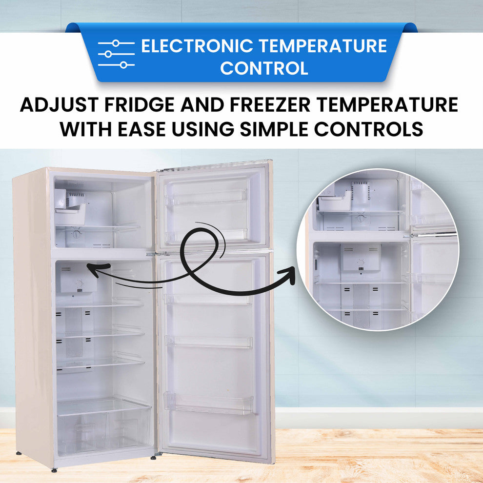 Conserv 30in RETRO Refrigerator 18cf Top Mount w/AUTOMATIC ICE MAKER 110V Handle