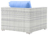 Convene Outdoor Patio Armchair Light Gray Light Blue