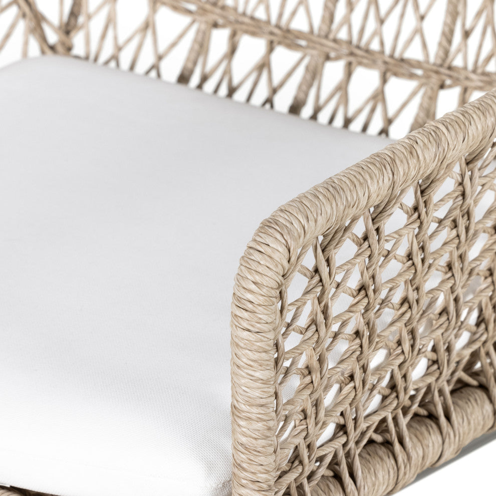 Bandera Outdoor Stool WithCshn-White-Bar
