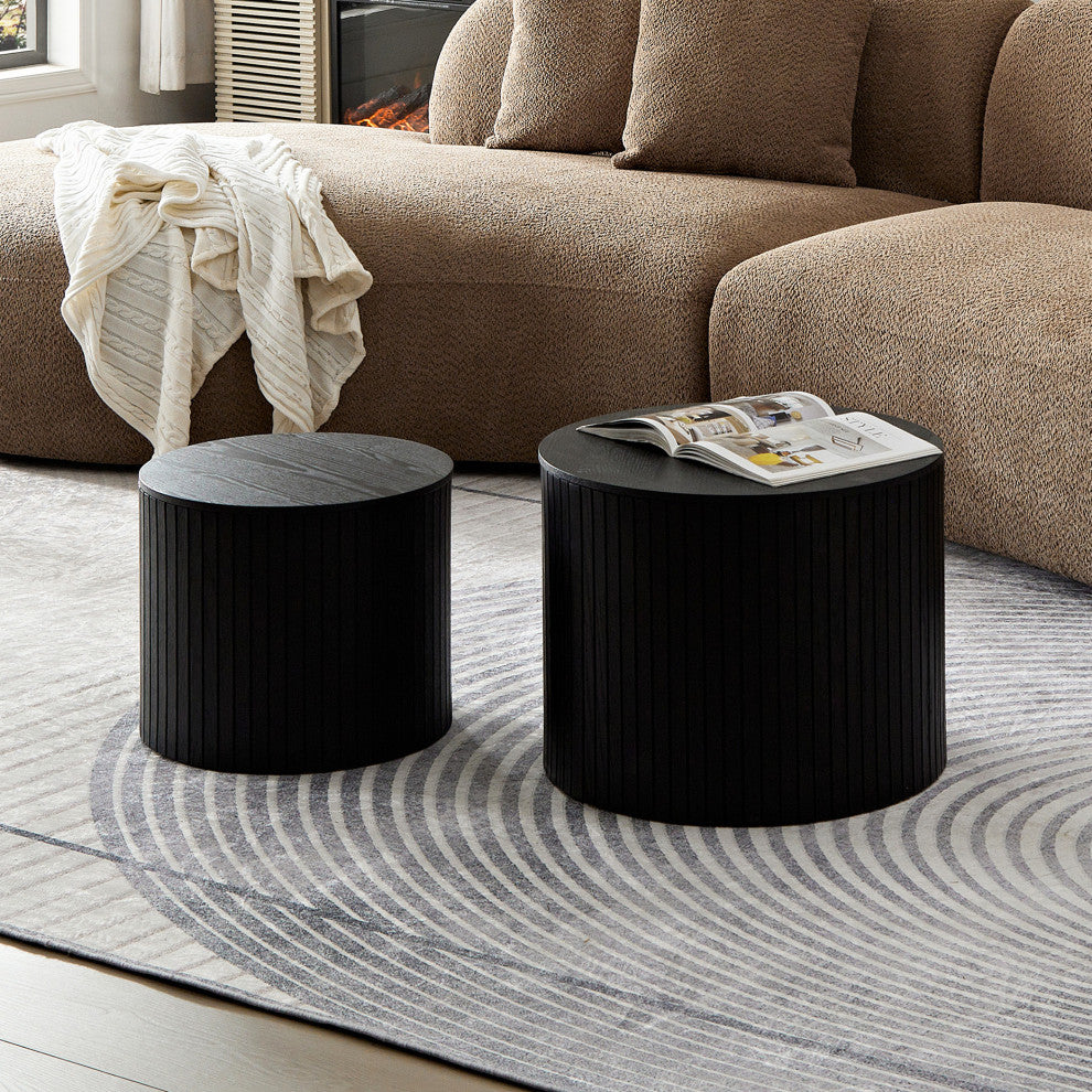 Gewnee Coffee table set Living room/lounge area, black