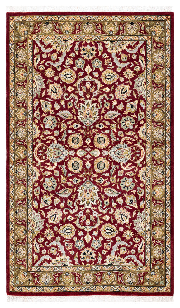 Mogul, One-of-a-Kind Hand-Knotted Area Rug Red, 3'2"x5'4"