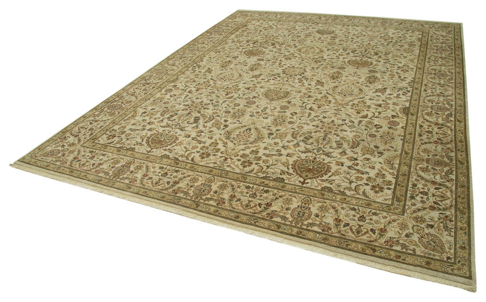 Rug N Carpet - Hand-Knotted Oriental 9' 0" x 12' 0" Decorative Oushak Area Rug