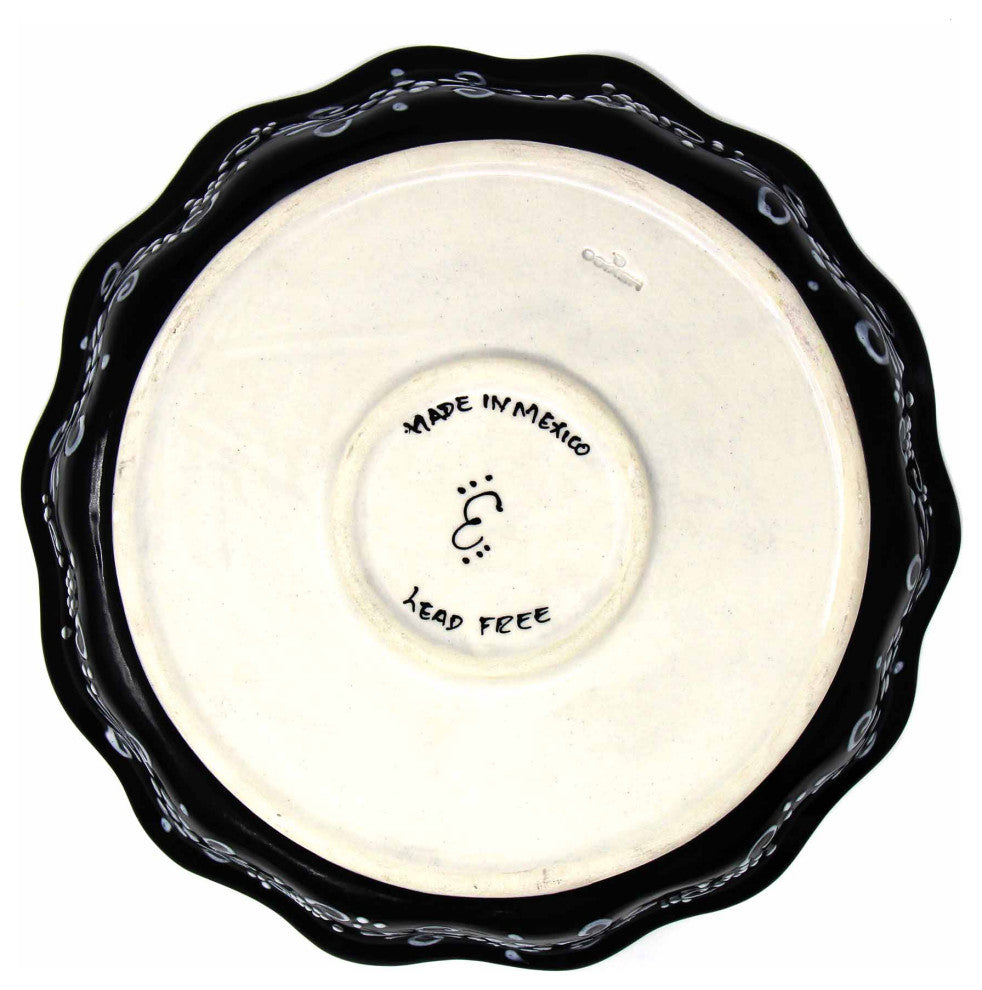Handmade Pottery Serving Bowl, Ink