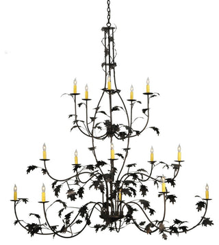 72 Wide Oak Leaf 15 Light Chandelier