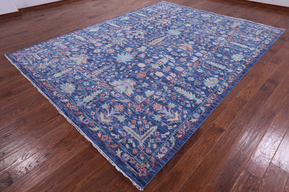 9' 0" X 11' 11" Turkish Oushak Hand-Knotted Wool Rug - Q13290