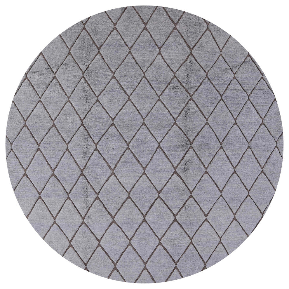 Ahgly Company Indoor Round Mid-Century Modern Area Rugs, 6' Round