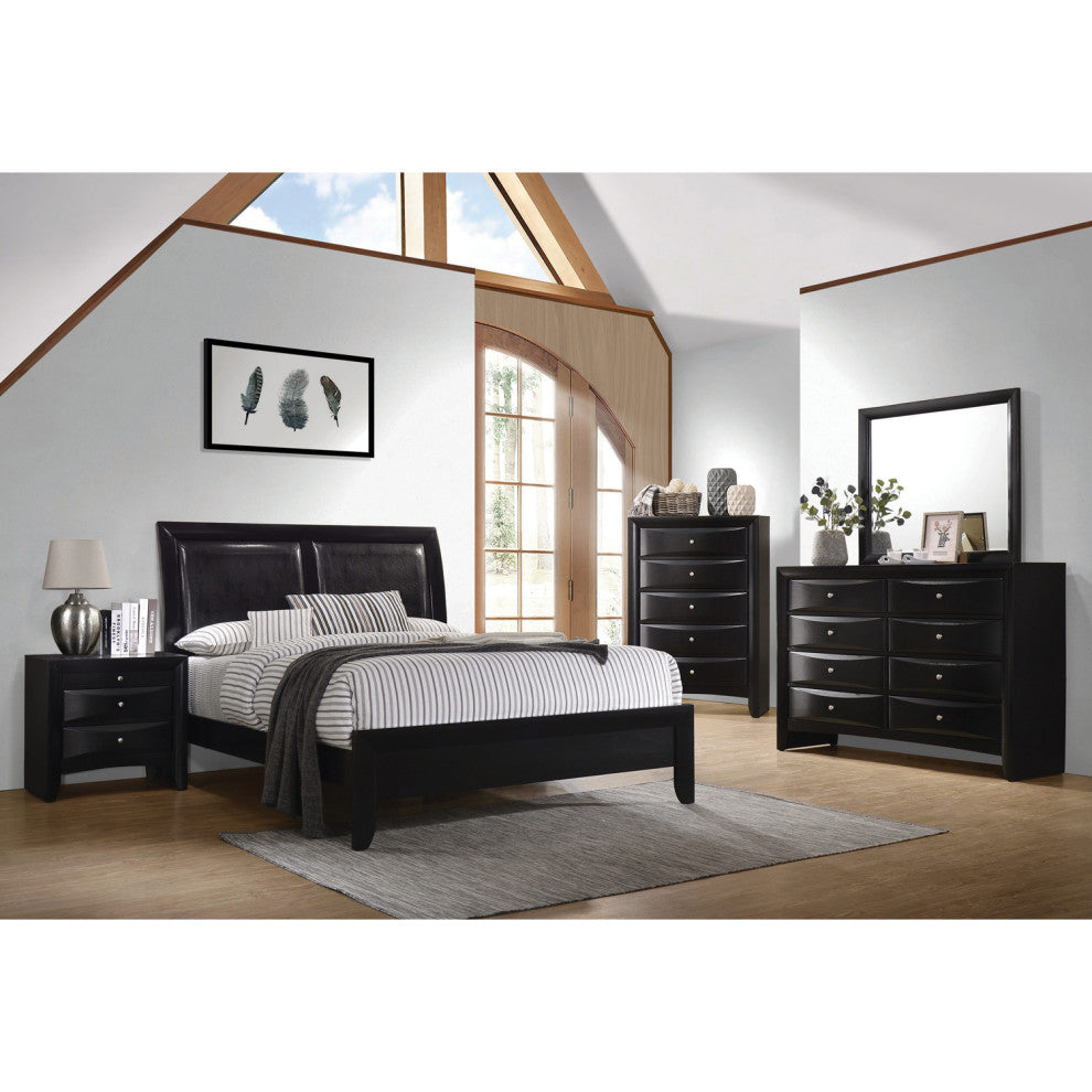 Wood Dresser with 8 Drawers, Black