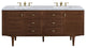 Amberly 30" Single Vanity, Mid-Century Walnut, 72", Carrara Marble, Three-Hole