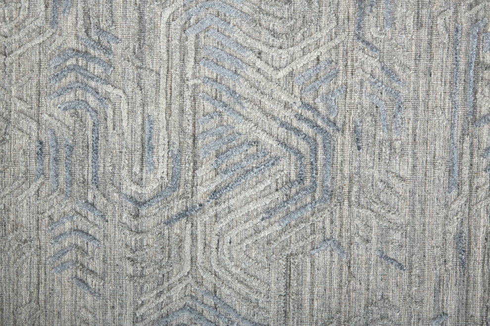 Weave & Wander Huntley Rug, Light Blue/Gray, Rug, 2'9"x10' Runner