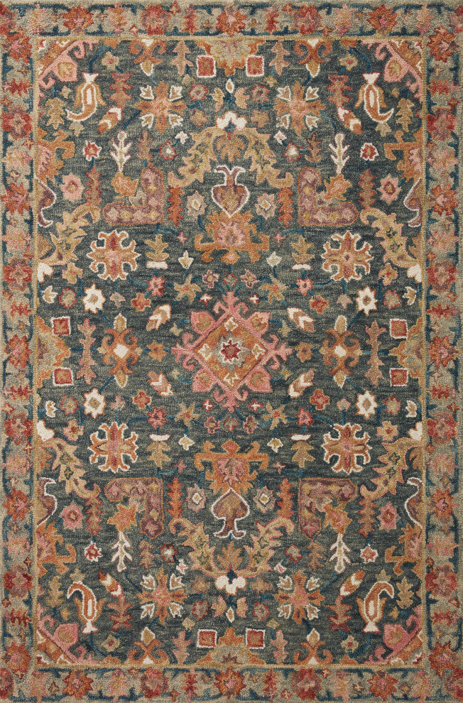Loloi Victoria Navy / Multi 18" x 18" Sample Rug