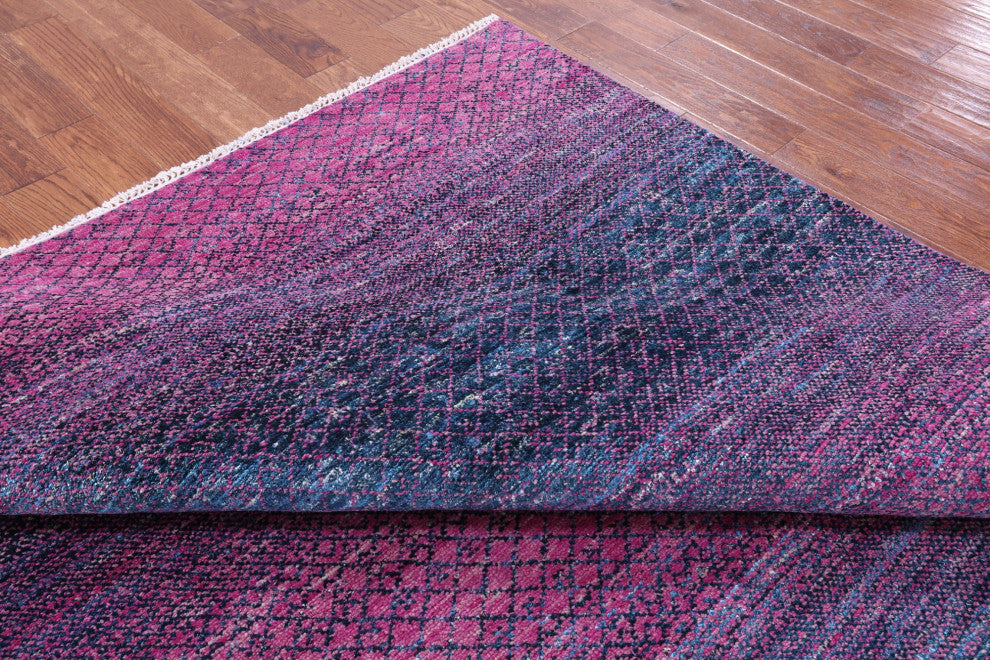 8' 3" X 10' 2" Wool & Silk Savannah Grass Handmade Rug - Q15968