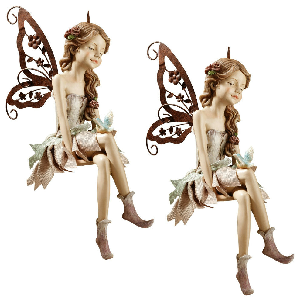 2-Piece Fannie The Fairy Statue Set