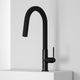 VIGO Hart Hexad 18" H Single Handle Pull-Down Kitchen Faucet, Matte Black, Without Extras