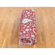 Red Sino Tabriz 250 KPSI Clearance Hand Knotted Silken Oversized Rug 12'0"x18'4"