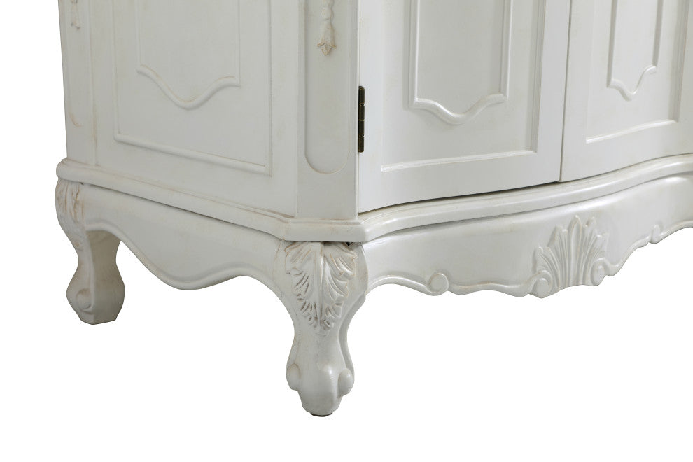 Bathroom Vanity, Antique White, 72", Double Sink