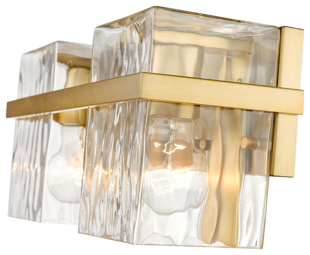 Zlite 1938-2V-MGLD 2-Light Vanity, Clear
