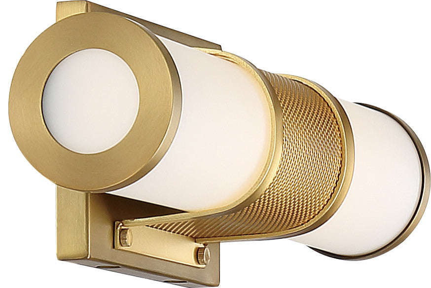 Nuvo Caper 1-Light LED Brushed Brass Wall Mount
