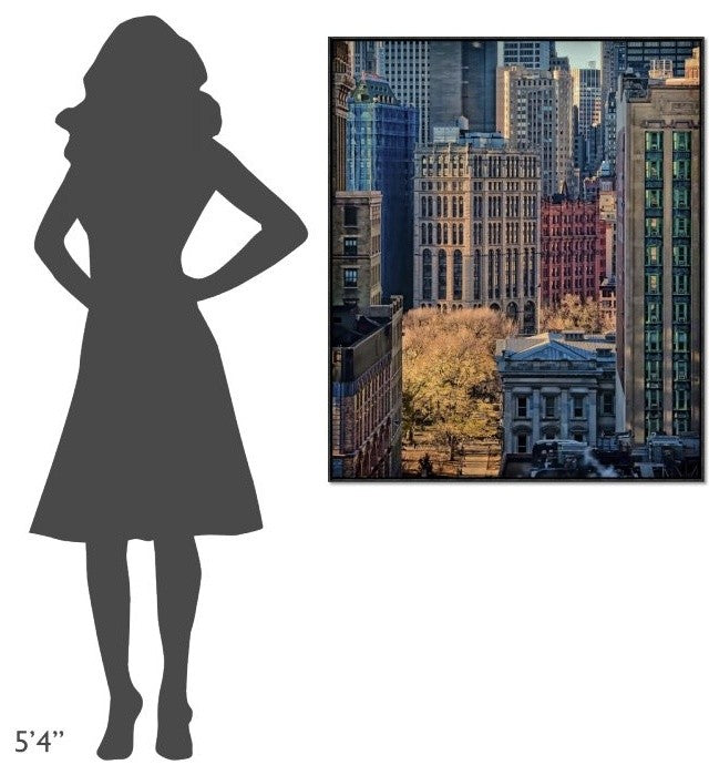 "City Life" Framed Canvas Giclee by Liyun Yu, 34x41"