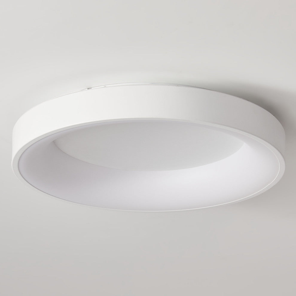 Acrylic LED Round Flush Mount Ceiling Light, 23.62 in